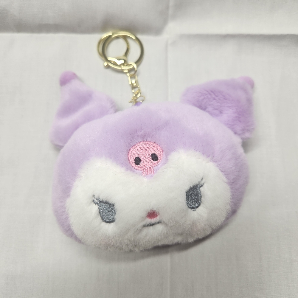 Sanrio - Kuromi - Kawaii - Plush Keychain - Zipper Coin Pouch - NWOT